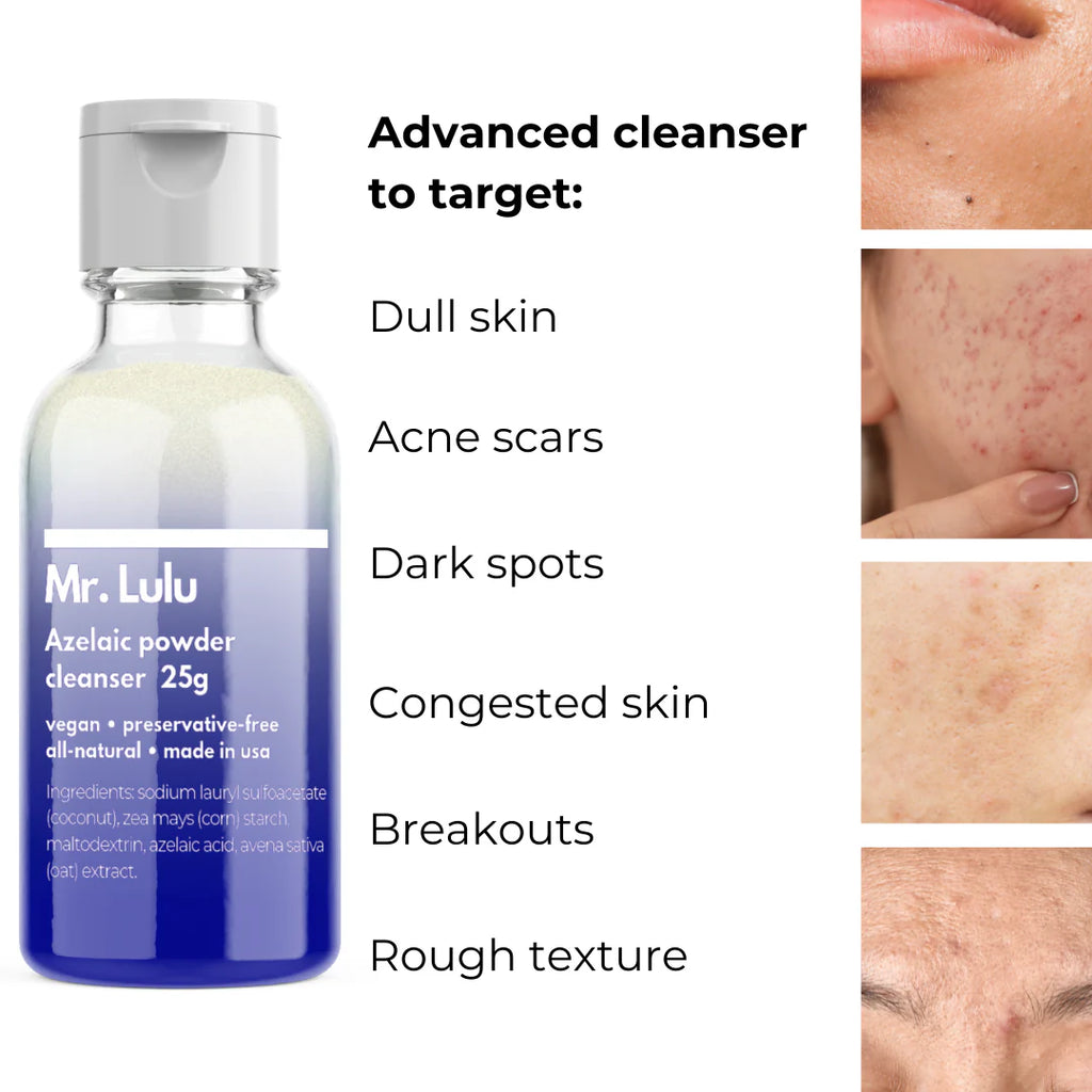 Azelaiac Powder Cleanser 25g – Clears & Brightens Skin | Limpia, aclara y mejora la textura de la piel