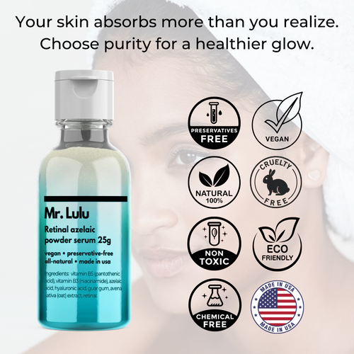 Retinal + Azelaic Powder Serum 25g – Anti-Aging & Acne Treatment | Rejuvenece, aclara y combate el acné